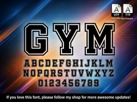 Gym: The Bold Athletic Display Font for Powerful Branding