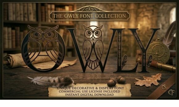 Owly Decorative Font: Infusing Woodland Magic into Your Designs